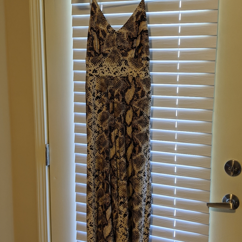 Snake skin culotte jumpsuit